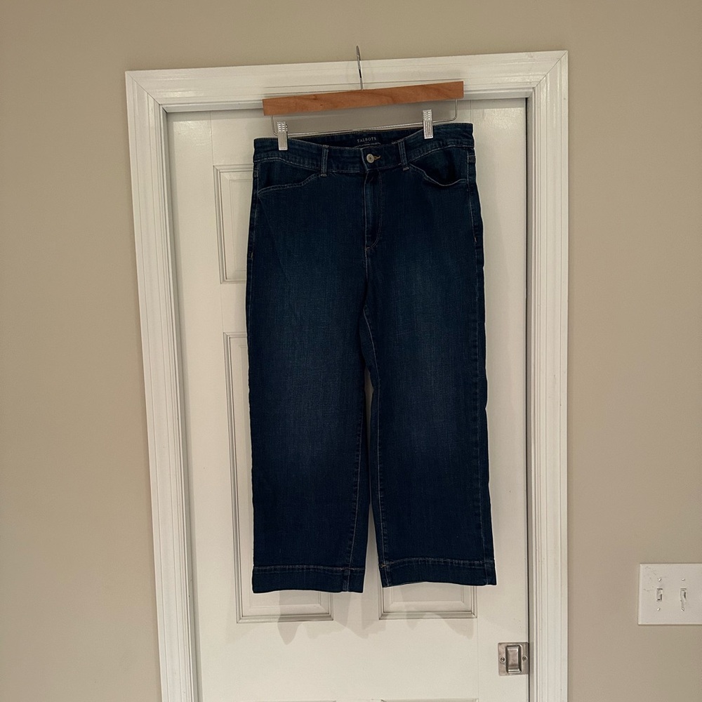 Talbots Dark Blue Ankle Jeans Size 10